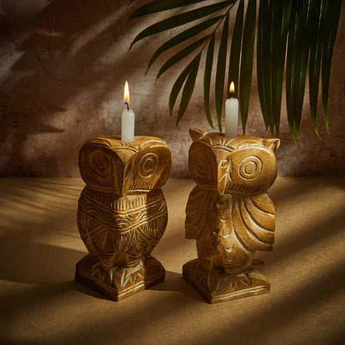 Wooden Handmade Customizable Modern Art Unique Candle Stand for Christmas/Wedding Dining Table Decor Elegant Unfinished Design