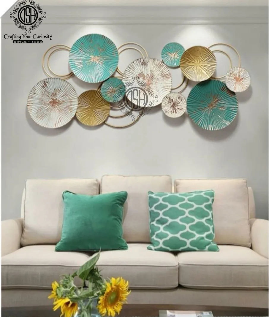 Large Size Cast Iron Leaf Pattern Handmade Art Deco Wall Art for Living Room Home Decoration