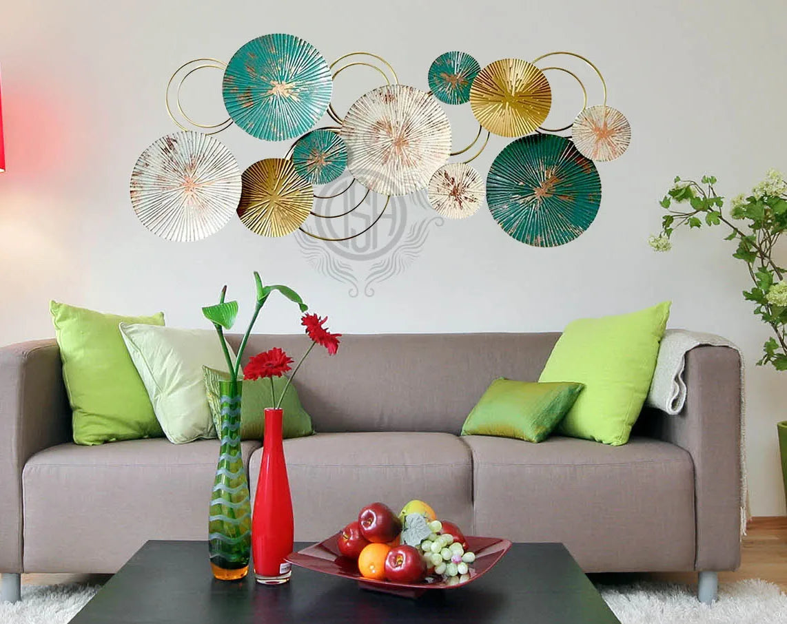 Large Size Cast Iron Leaf Pattern Handmade Art Deco Wall Art for Living Room Home Decoration