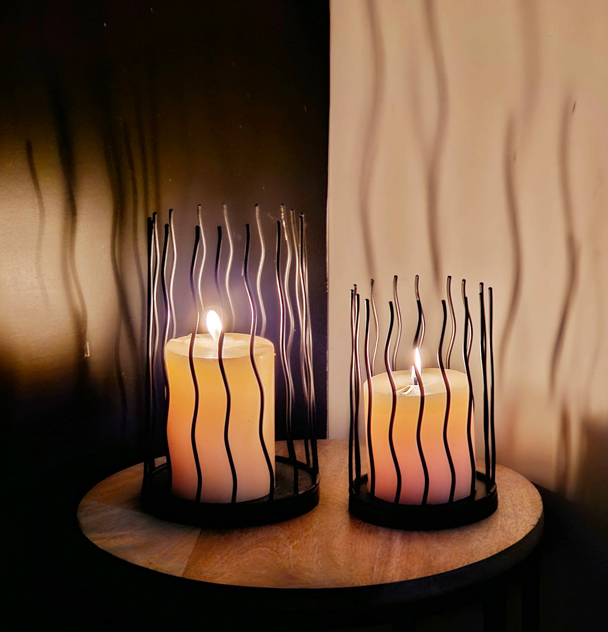 Factory Wholesale Wrought Iron Coral Shape Metal Home Table Decor Lantern Indoor-Outdoor Garden Warm White Rust Resistant Votive