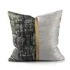 24" 22" 20" 18" Lumbar Throw Pillow Cover Luxury Jacquard Silver and Black Gold Shinny Cushion Cover