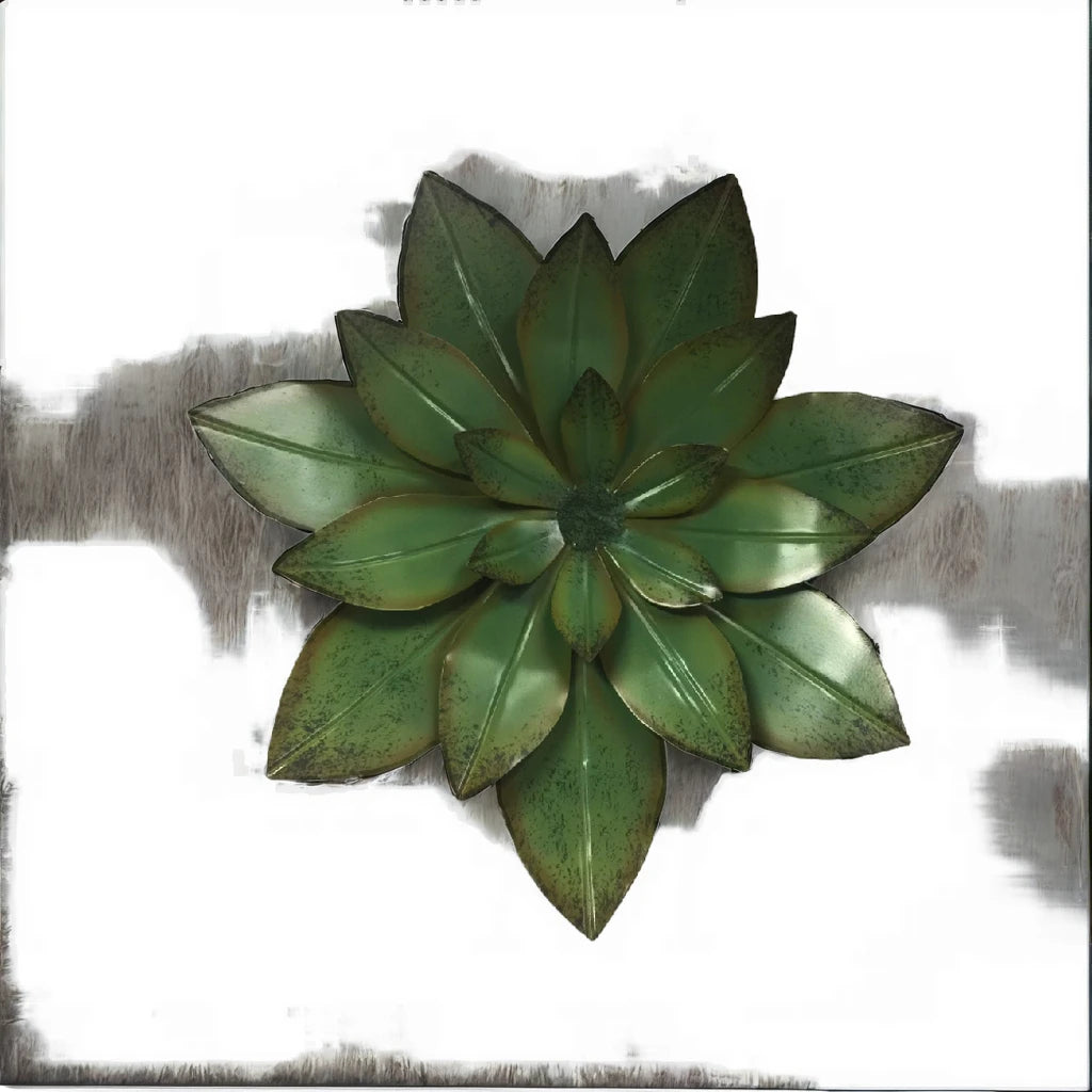 I K Handicraft Vintage Rustic Geometric Modern Abstract Powder Coated Light Green Sunflower Metal Wall Art Ramadan Wedding