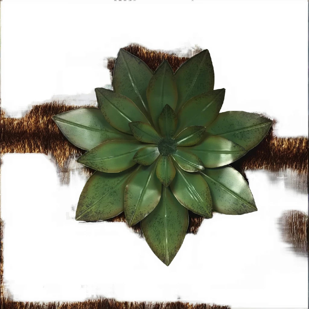 I K Handicraft Vintage Rustic Geometric Modern Abstract Powder Coated Light Green Sunflower Metal Wall Art Ramadan Wedding