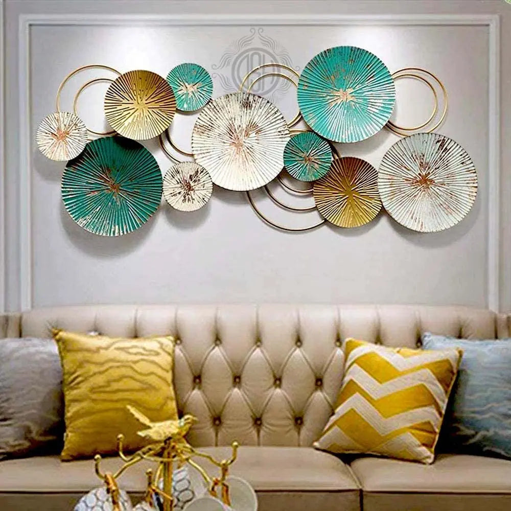 Large Size Cast Iron Leaf Pattern Handmade Art Deco Wall Art for Living Room Home Decoration