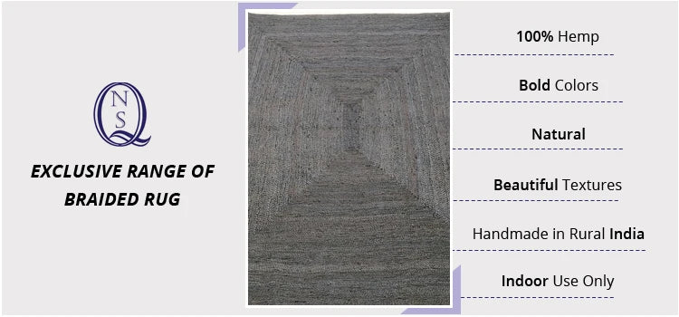 Modern Design 100% Hemp Jute Area Rug High Quality Braided Rug Set for Christmas Decor Wholesale Set